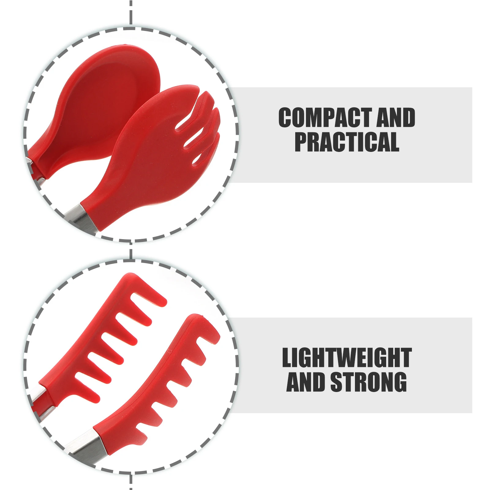 

2Pcs Kitchen Tongs Food Clamp Ergonomic Lightweight Anti-Rust Turner for Restaurant Home Hotpot Buffet Cooking Utensil