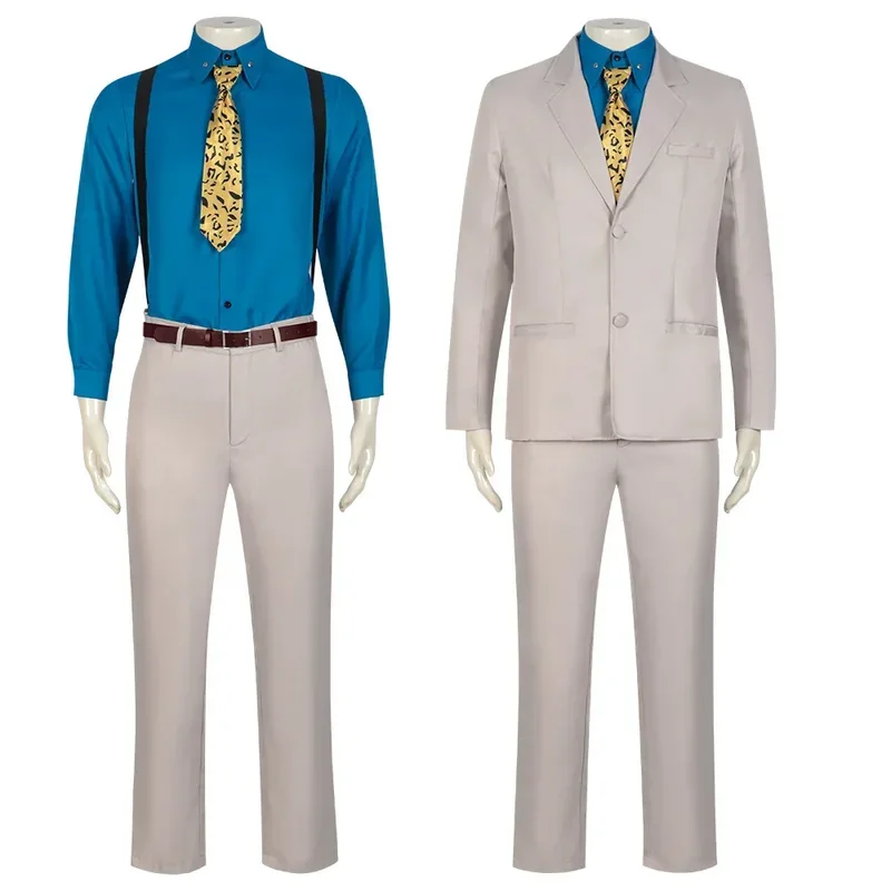 Jujutsu Kaisen Anime Cosplay Traje Masculino, Nanami Kento, Camisa, Calças, Bola de Maquiagem, Performance de Carnaval, Conjunto de Festa