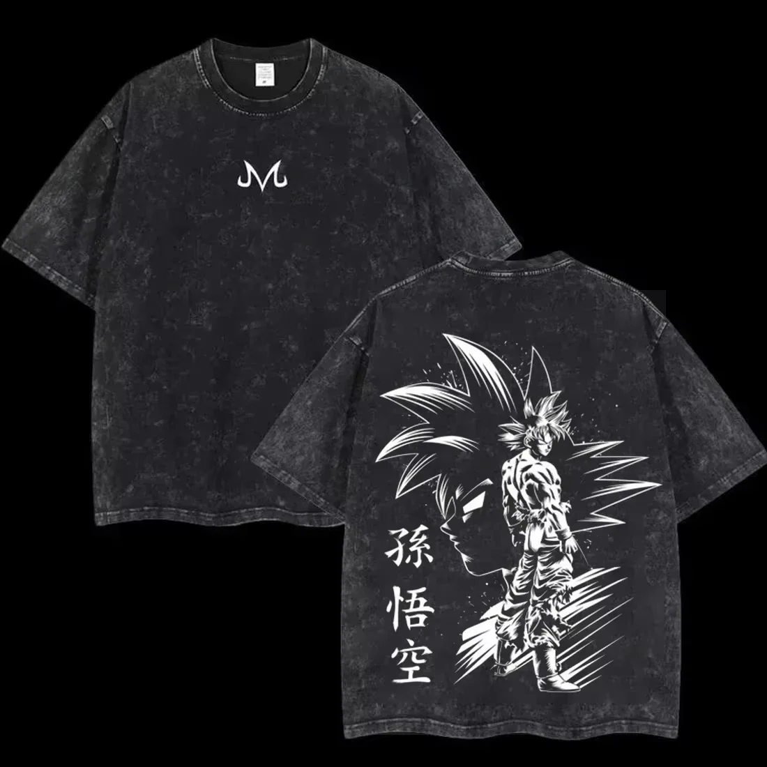 

Новая летняя мужская хлопковая футболка с коротким рукавом и круглым вырезом, с символом Драгонболл Z Гоку Маджин, в стиле аниме, для повседневной носки, коллекция 2026 года