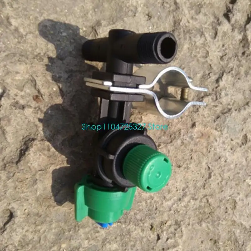 D8KF Heavy Duty Fan Pattern Mists Sprays Nozzle 2pcs Pipe Clip Irrigation Accessories