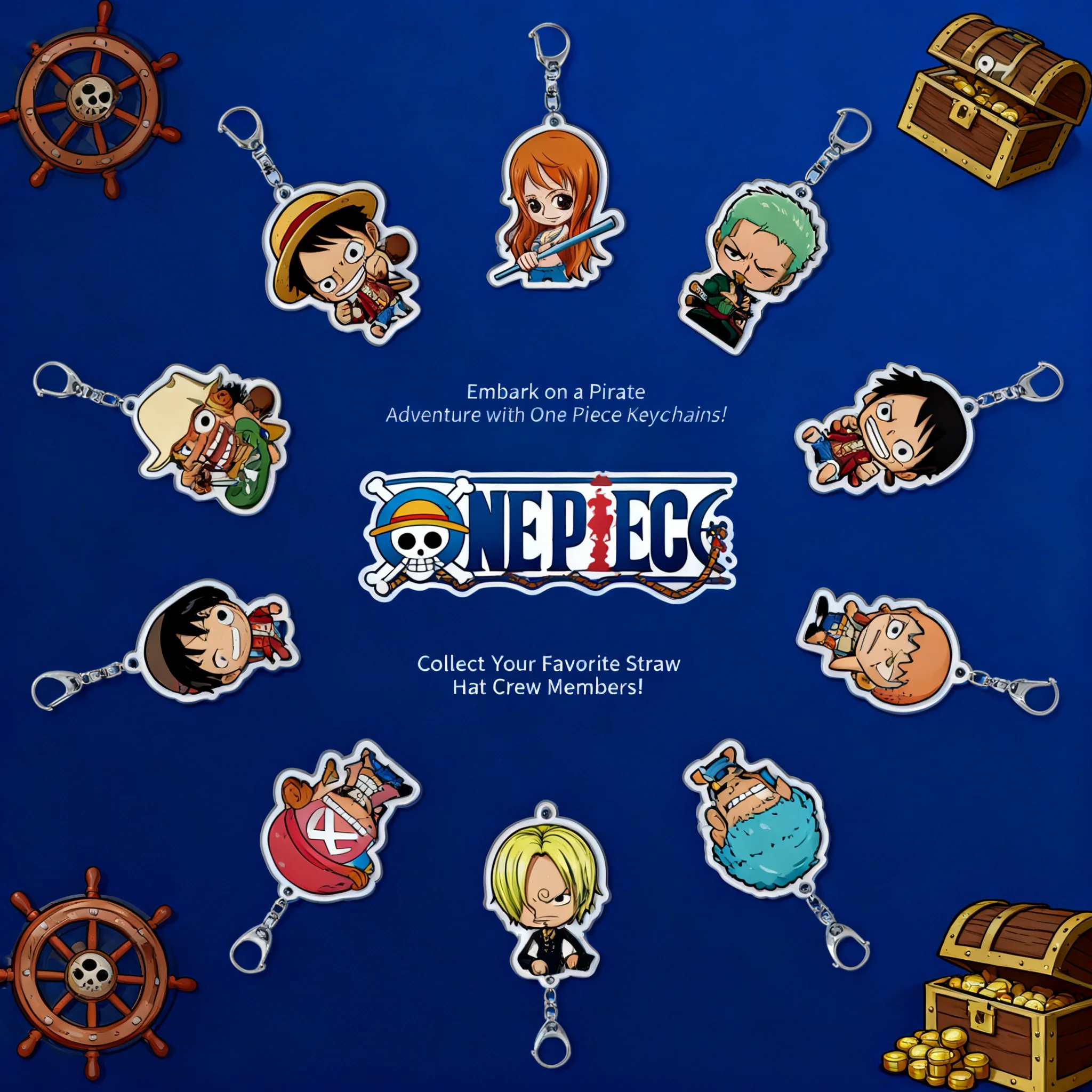 

One Piece Luffy Roronoa Zoro Anime Acrylic Keychain Pendant Accessories for Fans Collection Gift