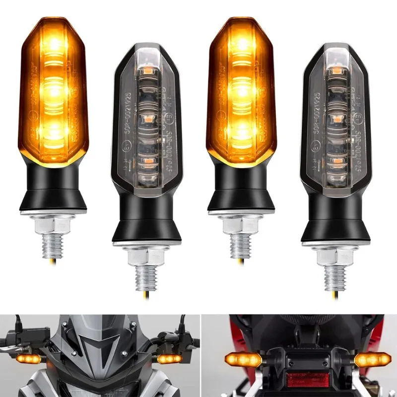 

2Pcs 8mm Motorcycle LED Turn Signal Indicators Blinker Flashing Lights 12V for Honda Suzuki Yamaha Kawasaki Moto Bike Accessorie