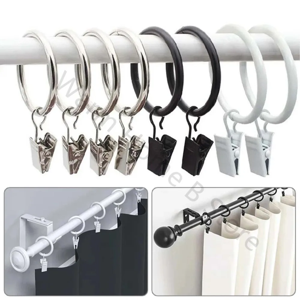 1/40pc Curtain Clips with Hook Sturdy Durabl Photos Multipurpose Clips Solid Iron Drapery for Home Window Decoration Accessories