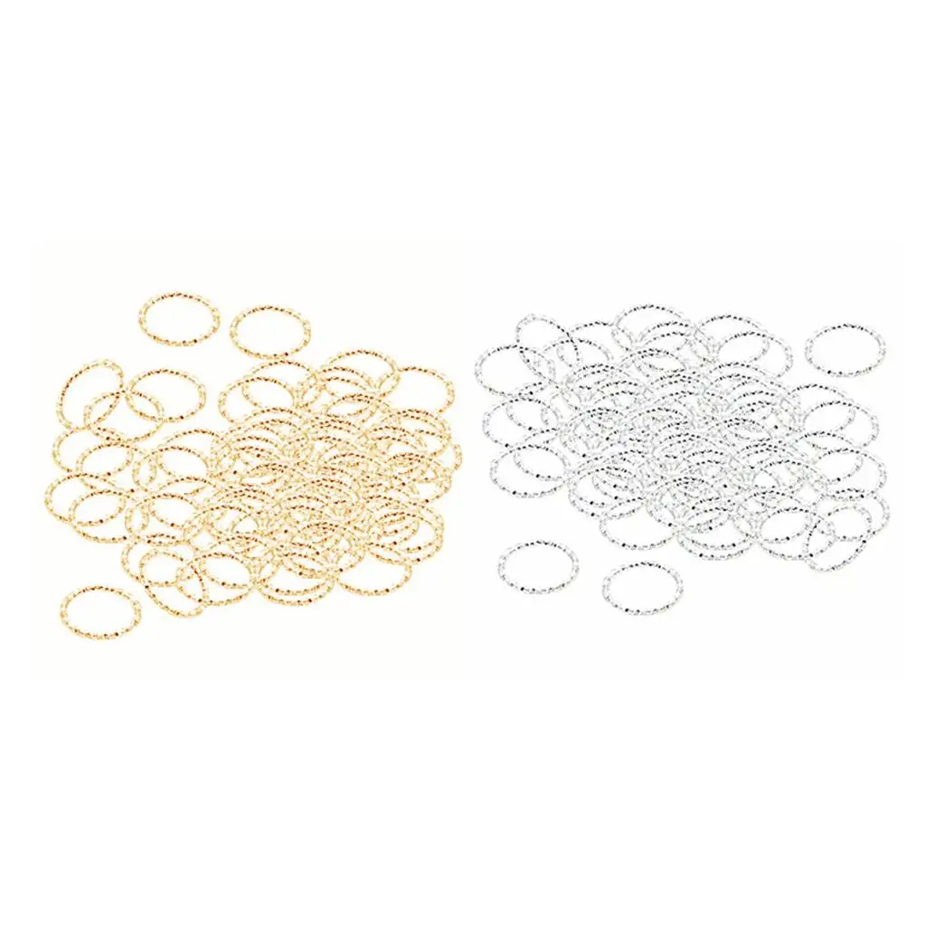 100x Flexible Metal Hair Braid Rings Fashion DIY Dreadlocks Clips Lot