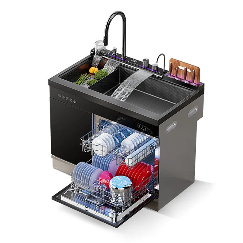 Cross-border Exclusive Electric 1000mm Ultrasonic Integrated Sink Dishwasher All-in-one Touch Control Household Kitchen Embedded