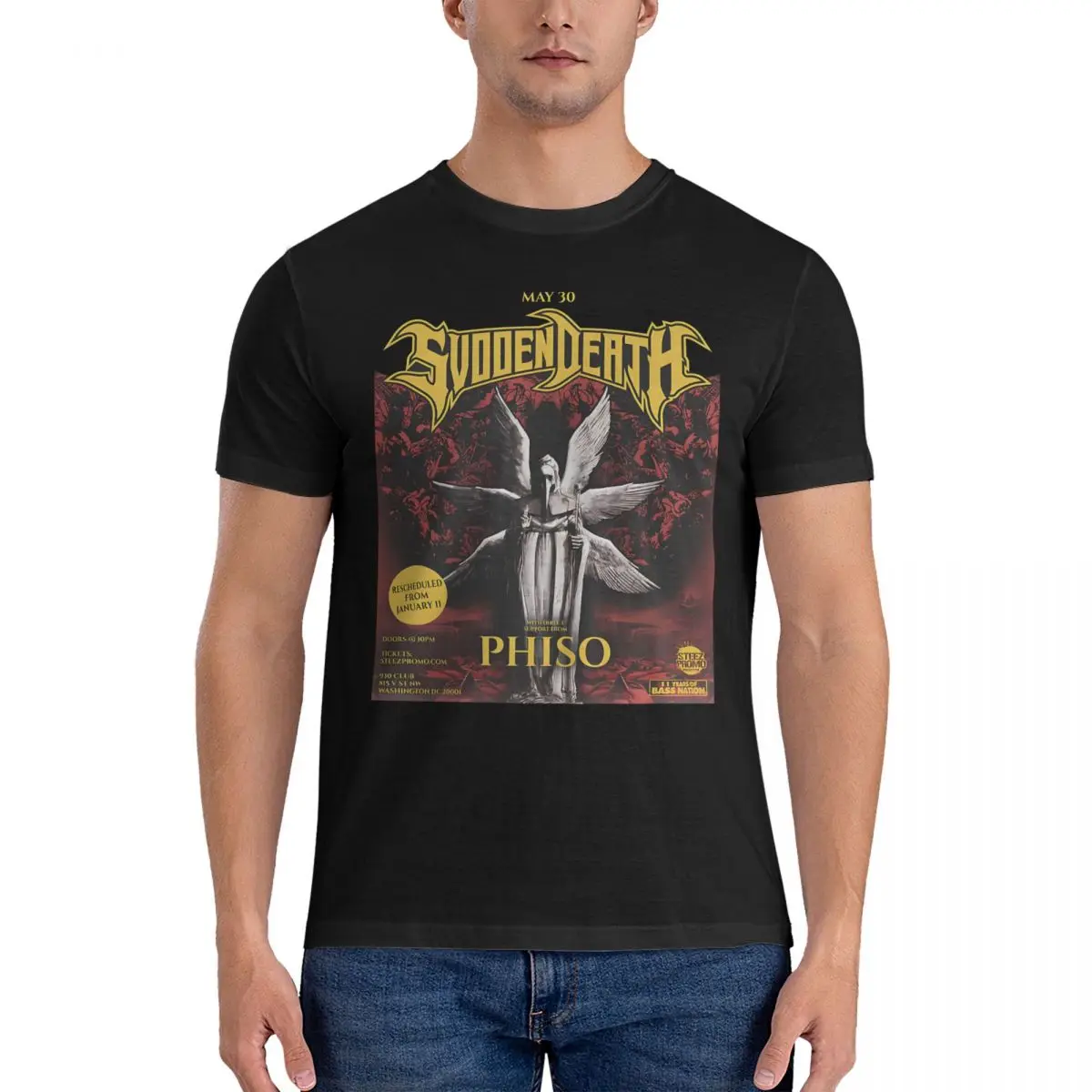 Men's T-Shirts Merch SPECIAL GUEST PHISO Sticker Funny Pure Cotton Tee Shirt Short Sleeve Svdden Death T Shirts Round Neck Tops