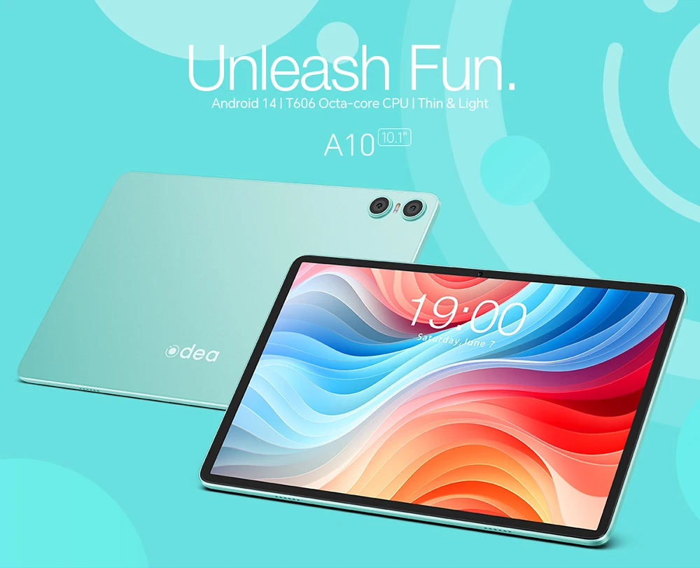 Teclast ODEA A10 Tablet for children, Widevine L1, 10.1 inches, 12GB(4GB+8GB) RAM, 128GB ROM, 8 cores, UNISOC T606, 1280x800, Android 14, Mali-G57, 6000mah, 5MP+2MP, Supports TF up to 1TB, GPS