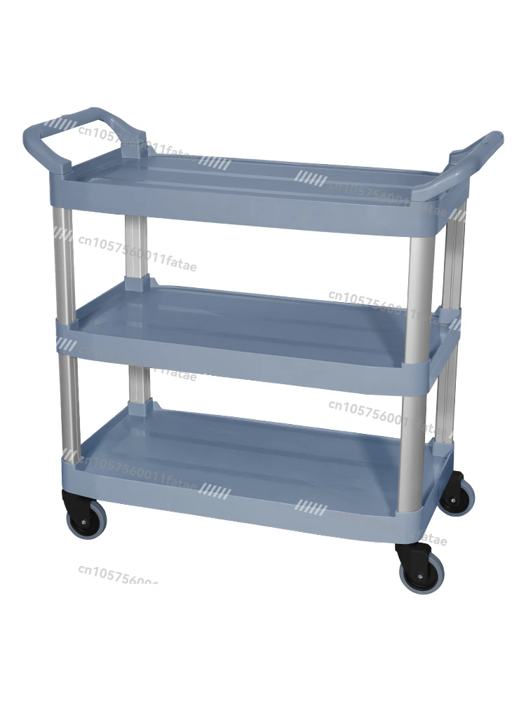 

Hotel Dining Car, Three-layer Silent Cart, Storage Bucket, Dish Cart, with Trash Can, Multifunctional Plastic, Restaurant