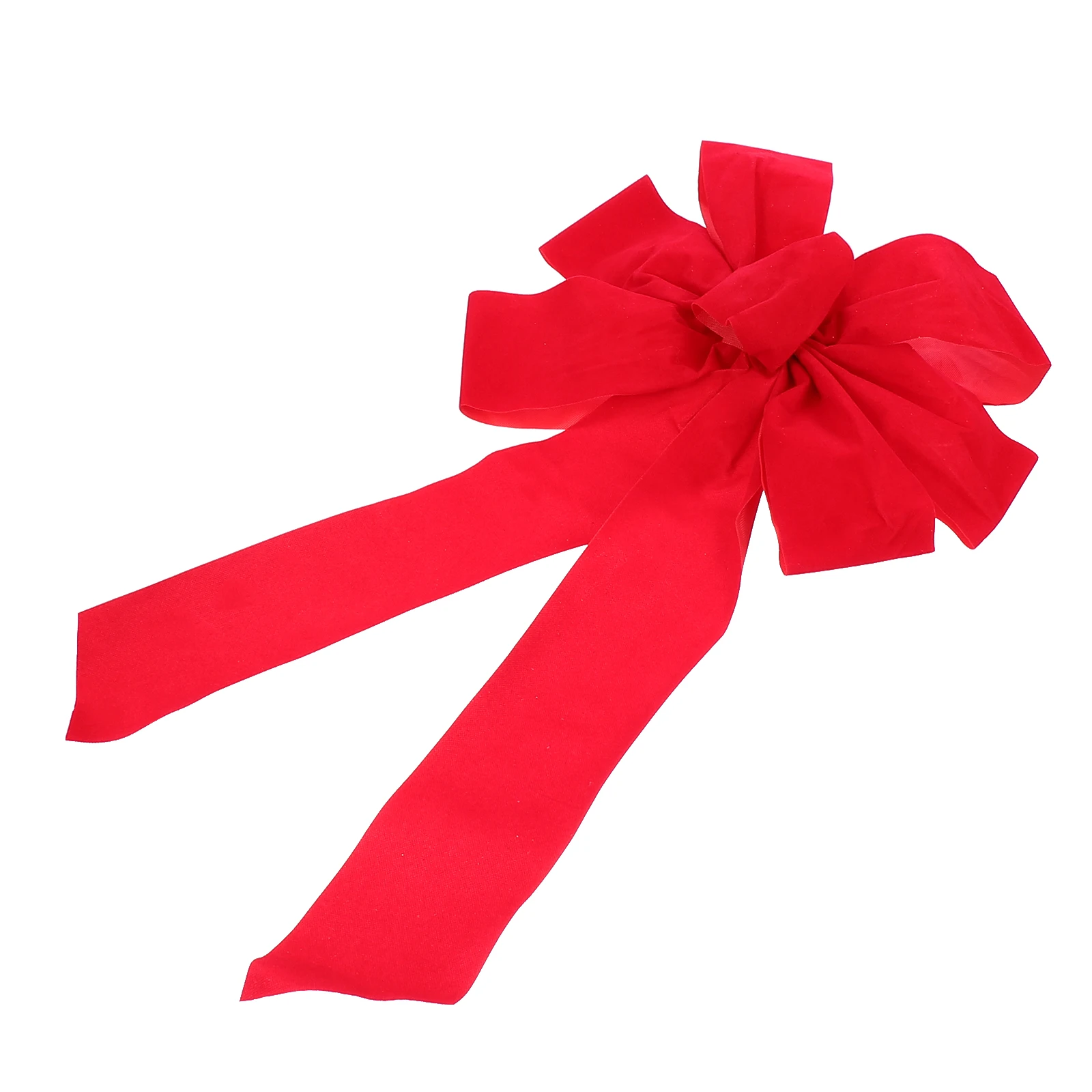 

6 Pcs Flannel Bows Christmas Tree Decor Eco Friendly Reusable 25cmx40cm Crafts Bowknot nament Xmas Adornment