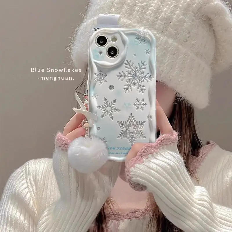 Beautiful snowflakes Phone Case For iPhone 14 Pro Max 15 11 12 13 Mini XR 6s 6 8 7 Plus X XS SE 2020 2022 Soft Silicone Cover