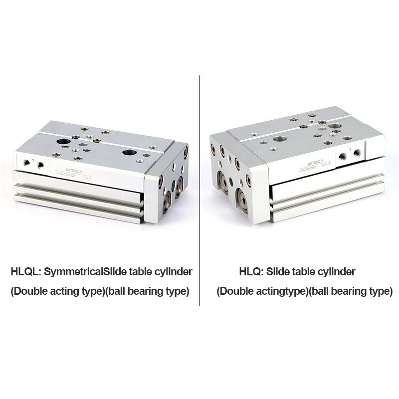 AirTAC HLQ6/8/12/16/20/25 X10/20/30/50/75/100 SAS AS Series Precision Linear Slide Table Cylinder  Double Acting