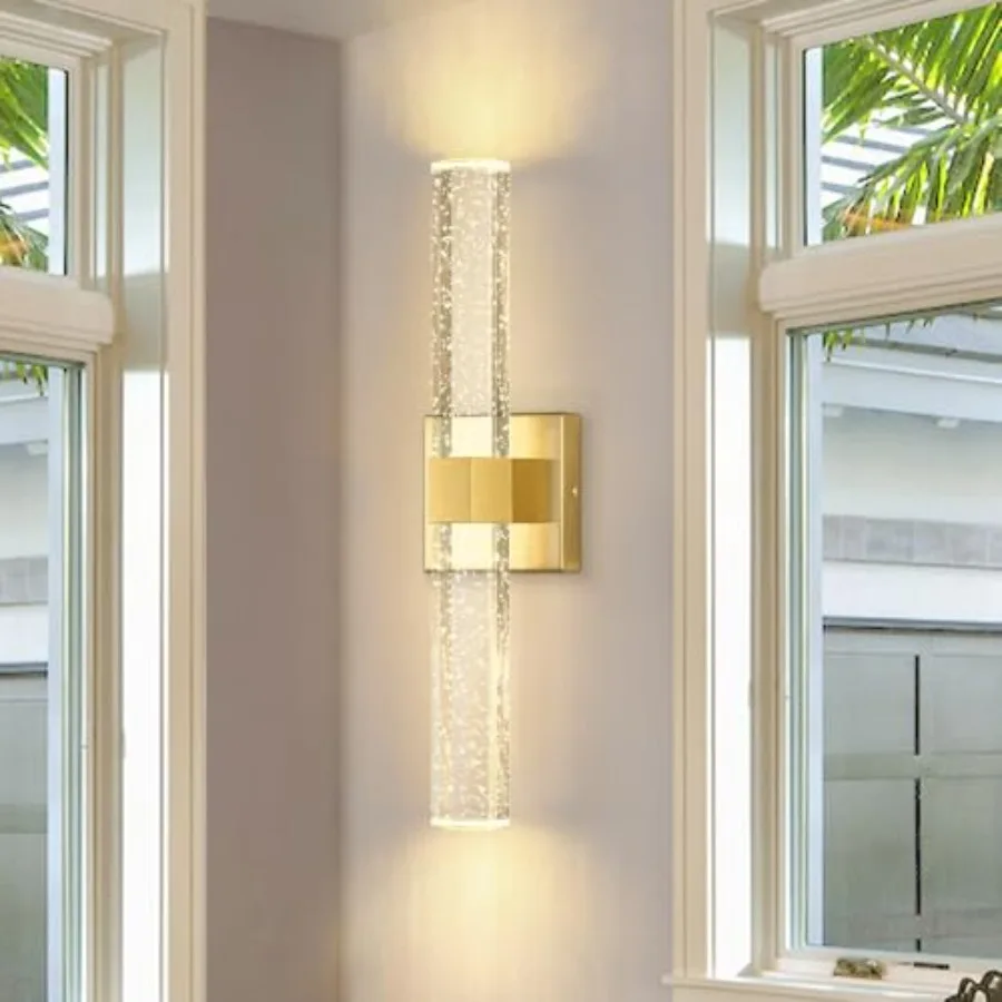 

LED Wall Sconce Lights Warm Light Modern Crystal Wall Lights Vanity Lighting Fixtures Sconces for Bathroom Living Room Bedroom