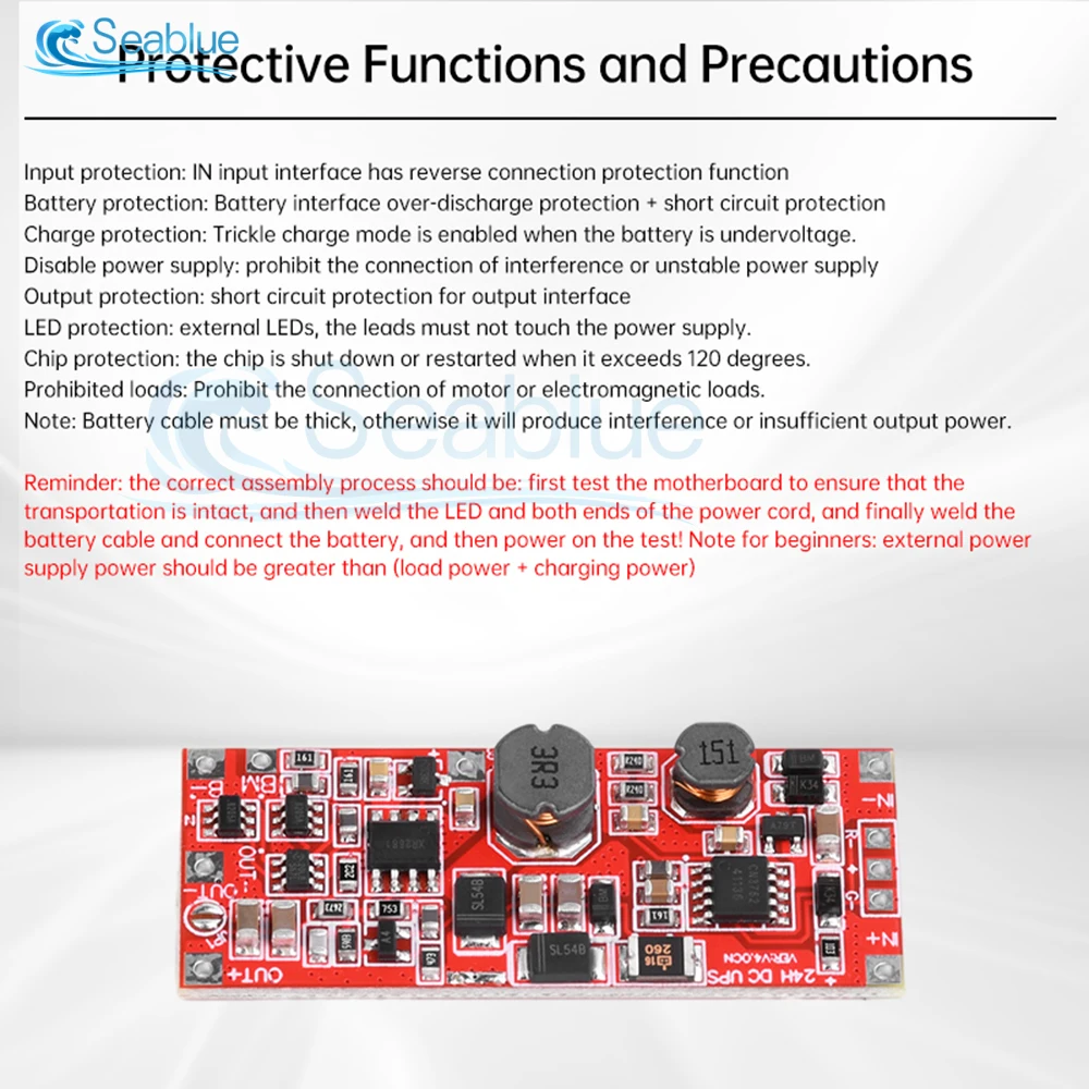 12V/15V 24W 1A 18W 0.5A UPS Power Supply Module Uninterruptible Power Control Board 2S V4.0CN Charging Step Up Protection Module