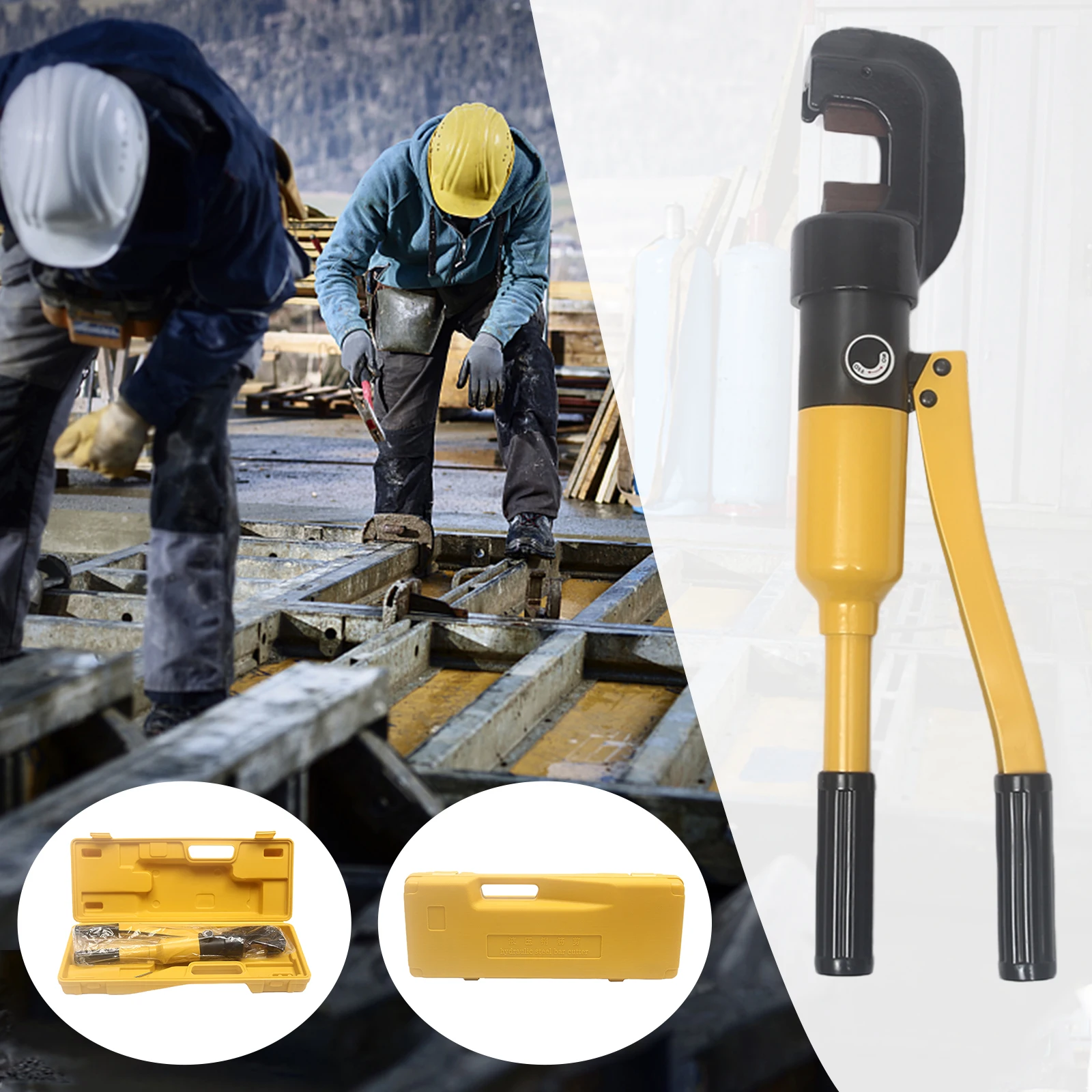 

8 Ton Hydraulic Rebar Cutter Steel Rod Cutting tool Hydraulic Bolt Cutter 4-16mm