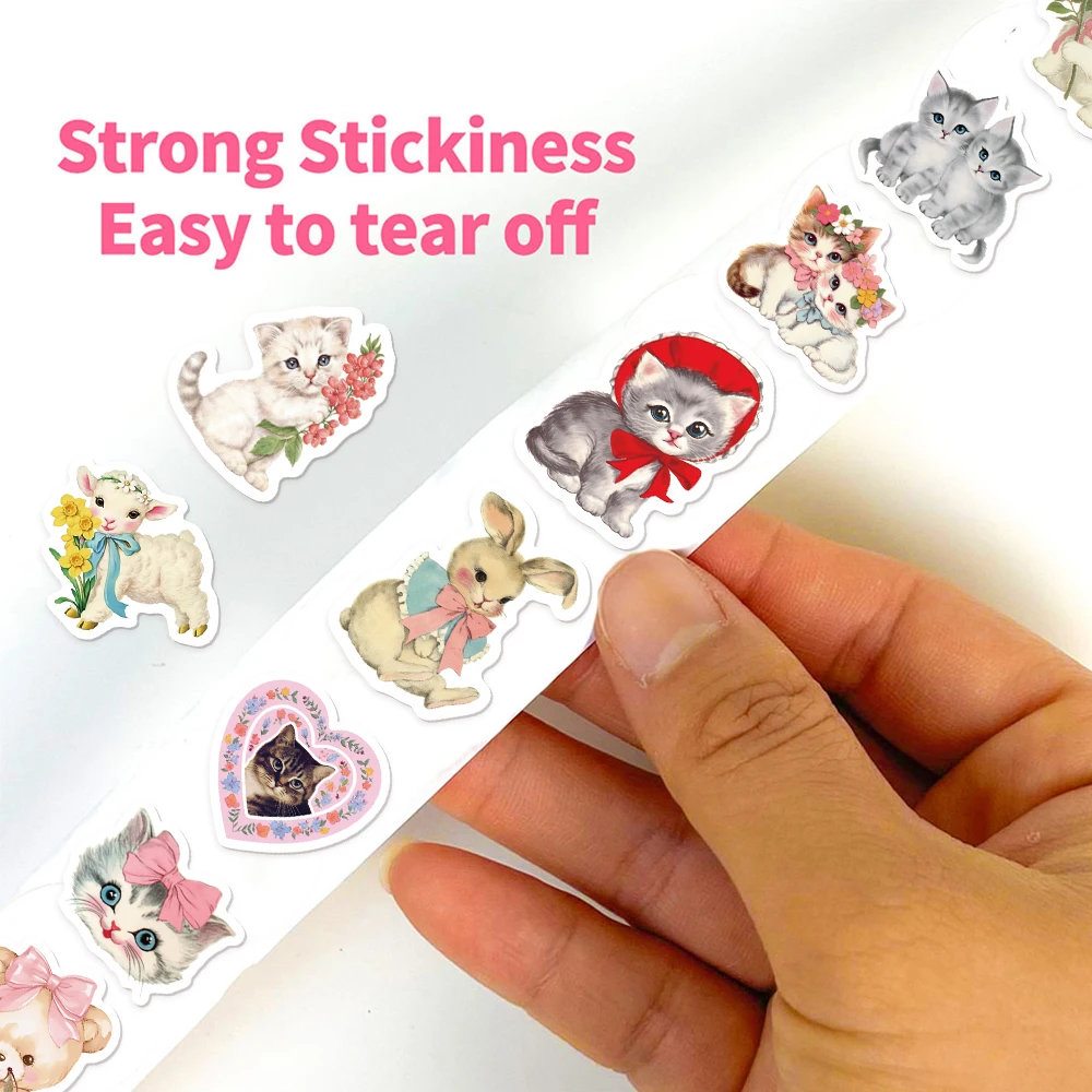 500 قطعة من ملصقات الختم لتزيين جرافيتي على شكل حيوانات عتيقة، ملصقات جيتار للتزلج بنمط صغير #4