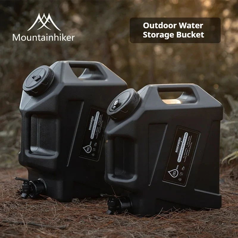

Mountainhiker Outdoor Water Storage Barrels Camping Food Grade PE Portable Car Camping Water Storage Tank Bucket with Faucet