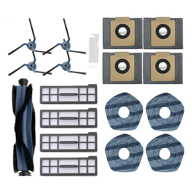 

A36F Hot For Eufy X10 Pro Omni Robot Vacuum Cleaner Parts Main Side Brush Mop Cloth Hepa Filter Dust Bag Accessories Spare Parts
