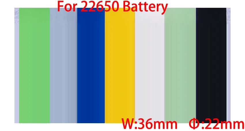 

6M Clear Yellow Black 36mm Width 22mm Dia Capacitor 22650 Battery Insulation Pack Protective PVC Heat Shrink Shrinkable Tube
