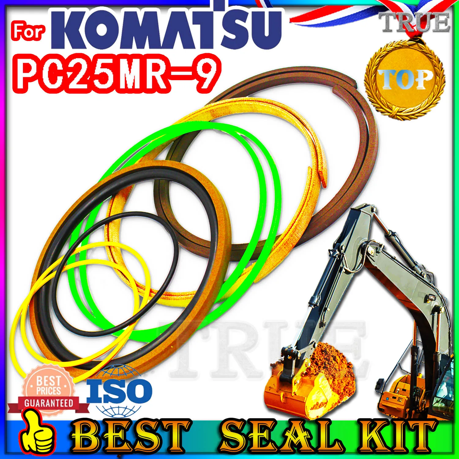 

For KOMATSU PC25MR-9 Oil Seal Repair Kit Boom Arm Bucket Excavator Hydraulic Cylinder PC25MR 9 Center Joint Gasket Nitrile NBR