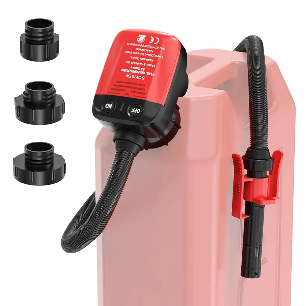 

Cordless Fuel Transfer Pump with Auto-Stop, 3.2 GPM - Portable Battery Powered, Transfers Gasoline, Diesel, Kerosene, Oil &