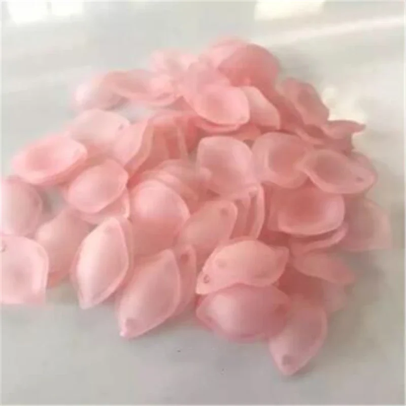 50Pcs/Lot New Leaves Torus 19MM Acrylic Flower Beads Petals Charm Connectors Diy Earrings hair Jewelry Making Resin Acessories