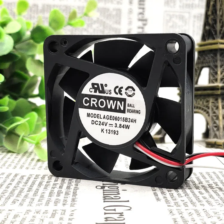 BRAND NEW AGE06015B24H DC 24V 3.84W 6015 6CM COOLING FAN