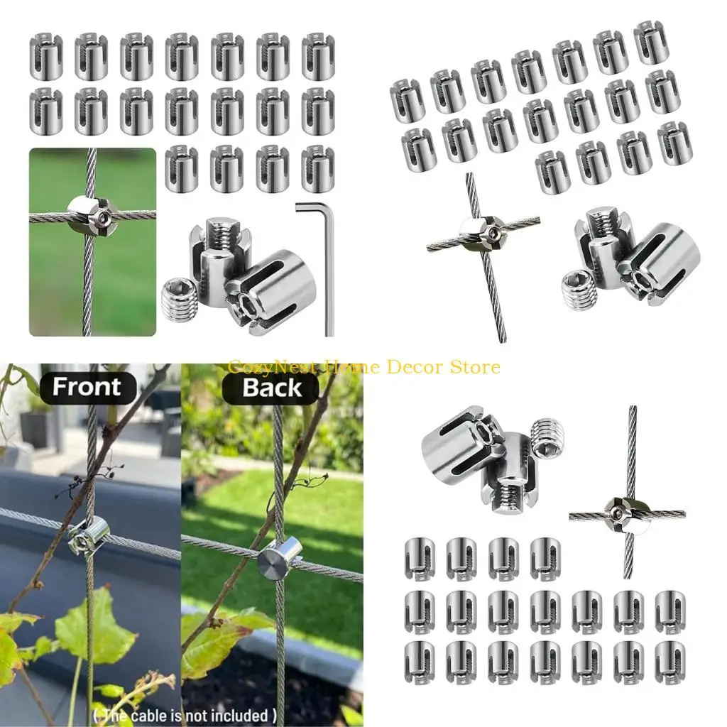 92MF Pack Of 20 Weatherproof Clamps For Wire Rope And Building Needs