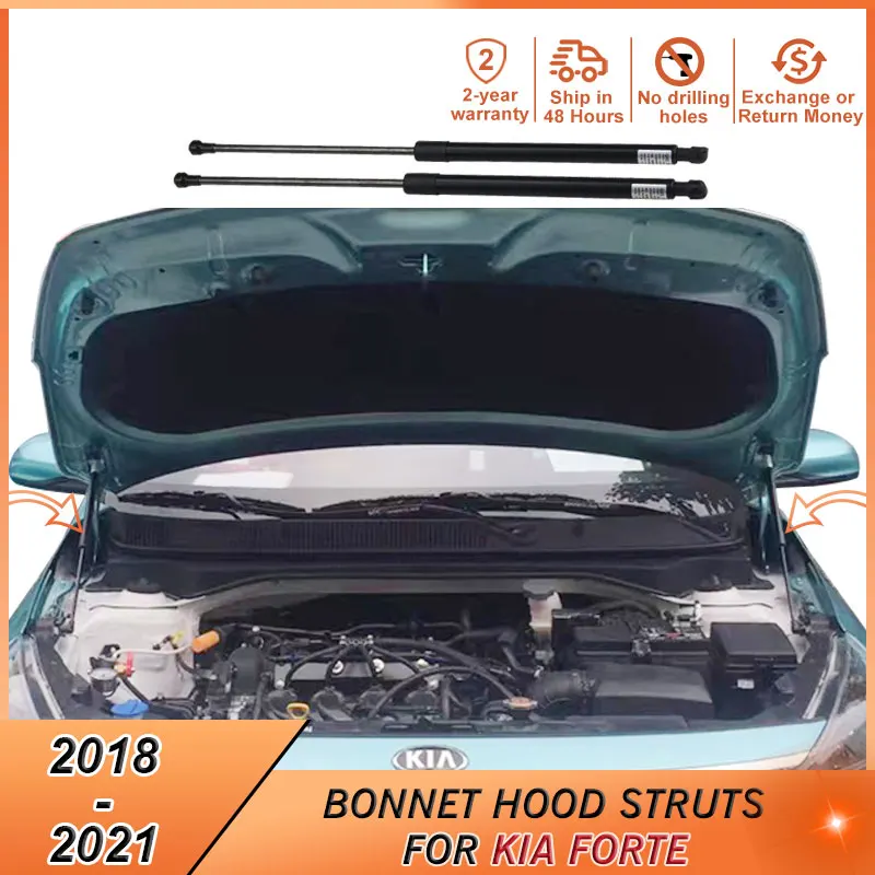 

Bonnet Hood Damper For Kia Forte 2018-2021 2018 2019 2020 2021 Accessories Shock Absorber Lift Support Gas Strut Bars