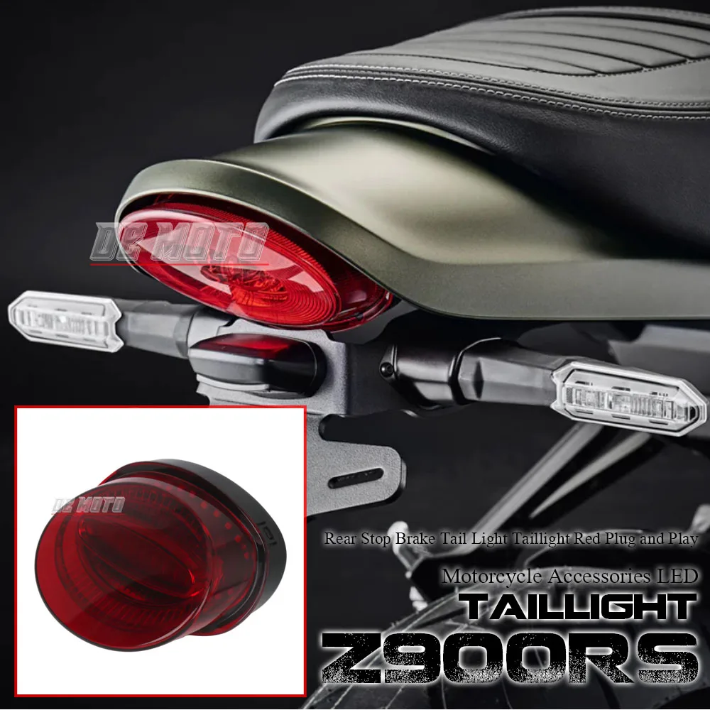 

Motorcycle Accessories For KAWASAKI Z900 RS Z900RS Z 900 RS 2018-2023 LED Tail Lamp Rear Brake Tail Run Light Red Lens Taillight