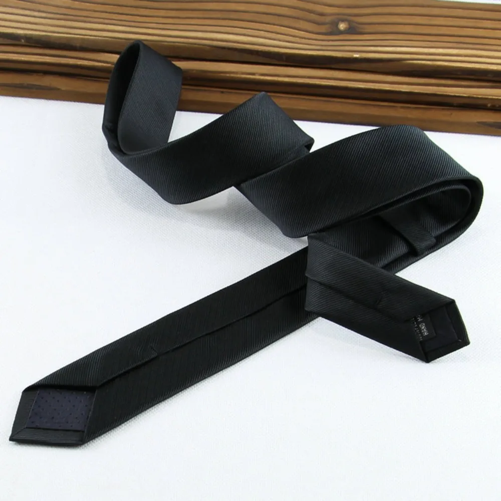 Fashion 5CM Narrow Neck Ties Black Easy To Tie Business Formal Tie Dot Neck Wear Wedding Necktie Men Meeting