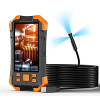 Triple Lens Industrial Endoscope Camera 4.3'' IPS Screen HD1080P Single Dual Pipe Car Inspection USB Borescope Waterproof LEDs