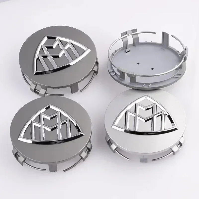 75mm Maybach logo Car Emblem Wheel Center Hub Cap auto Rim refit dust-proof Badge Covers S480 S500 GLS Sticker Accessories 4pcs