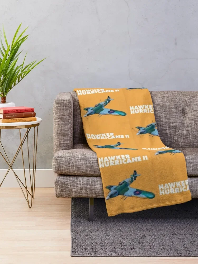 RAF Hawker Hurricane by Dennis Weber of ShreddyStudio Throw Blanket Blankets Sofas Of Decoration Flannel Sofa Quilt Blankets