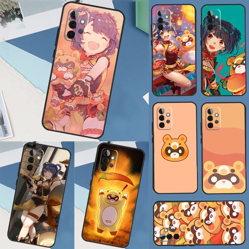 Ударопрочный чехол Guoba Xiangling Genshin для Samsung Galaxy A54 A34 A24 A14 A52 A32 A12 A53 A33 A13 A51 A71 A21S A52S, чехол