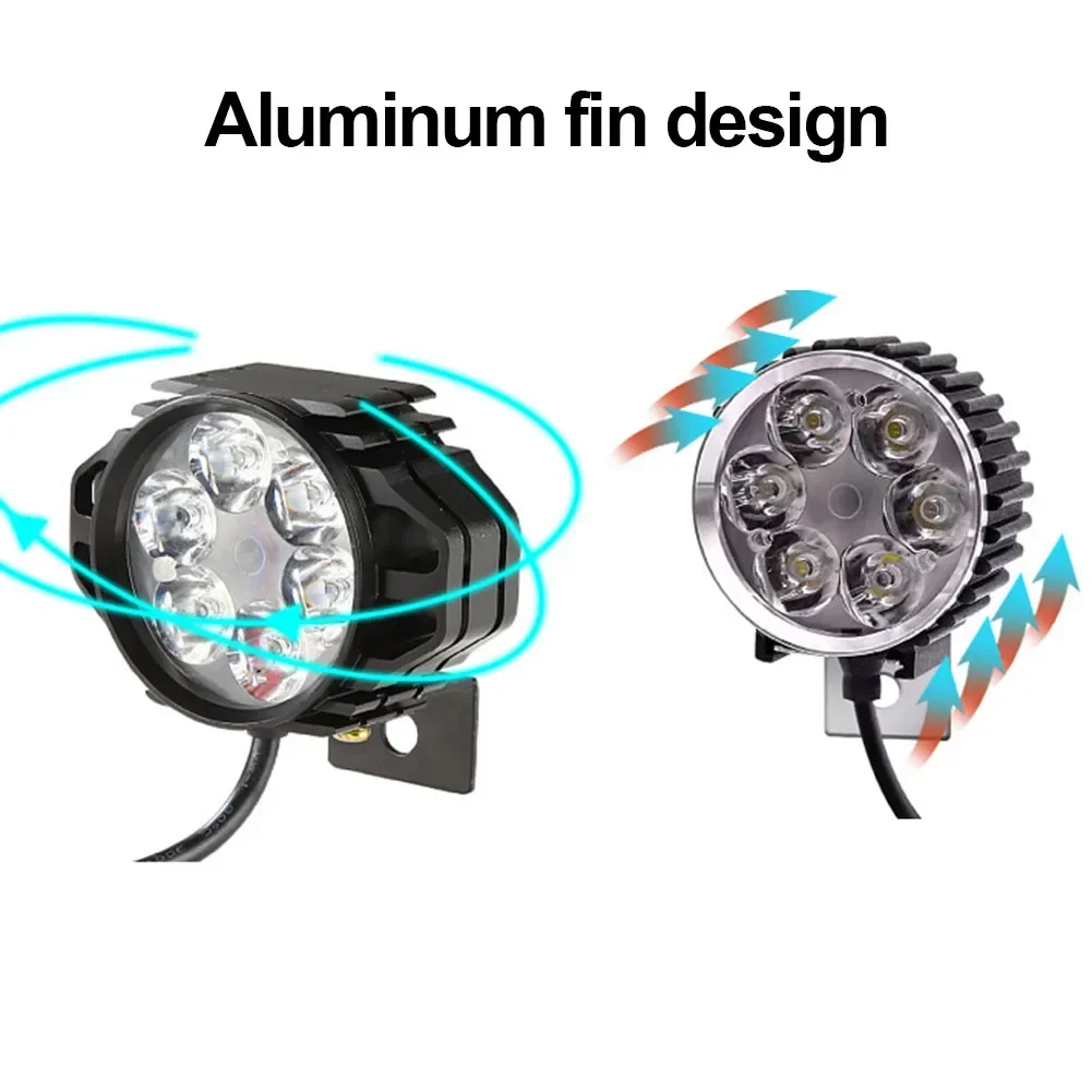 36/48V Electric Bicycle Front Light With Horn 4pin 3pin Waterproof Optiops LED Front Light Waterproof E-Bike Headlight