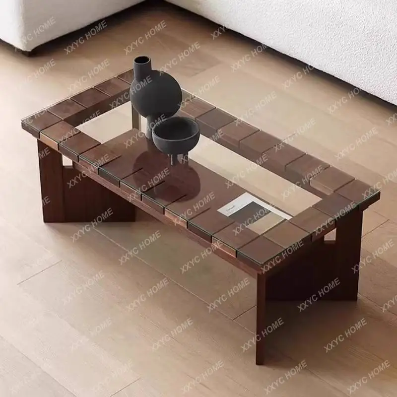 XXGlass Rectangular Coffee Tables  Style Center Modern Coffee Tables Vintage Mesa De Centro Furniture For Home