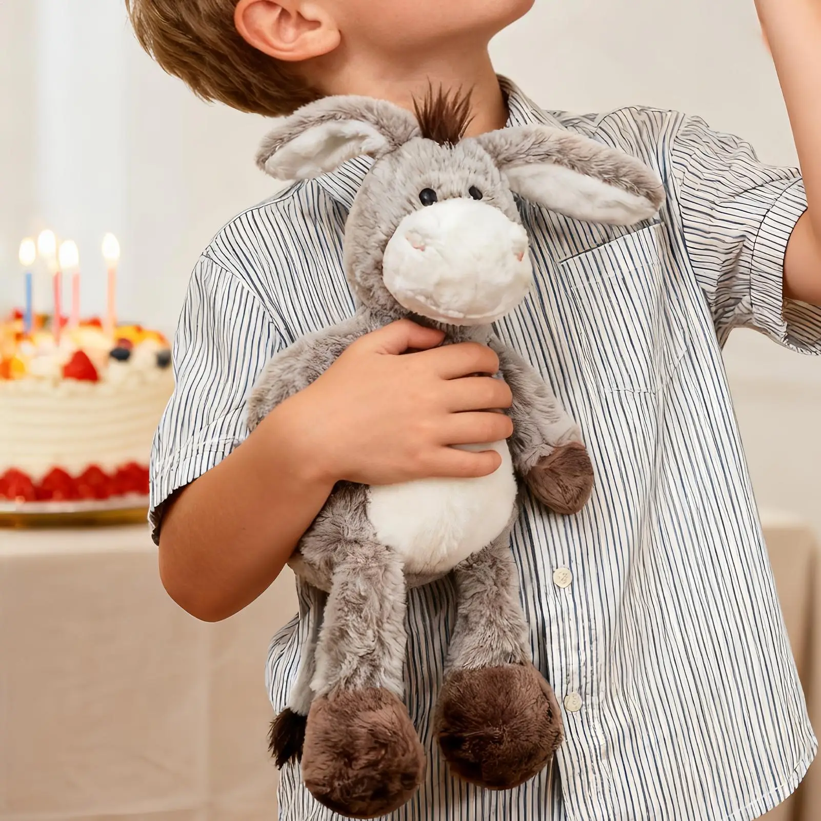 봉제 동물 인형 베개 장난감 포근한 인형 유아용 크리스마스 어린이 소녀 소년 파티 생일 집 침실 여행용