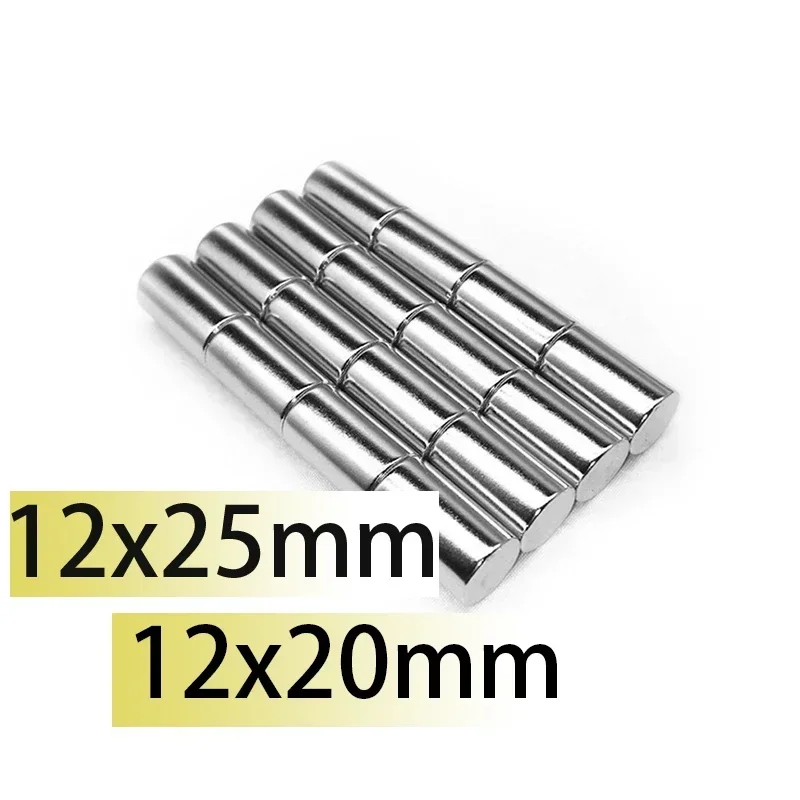 N35 12x25 12x20 Magnet  Superpower 12*25  Neodymium Strong Magnets Rare Earth Nickle Coating Search Magnetic Fridge DIY