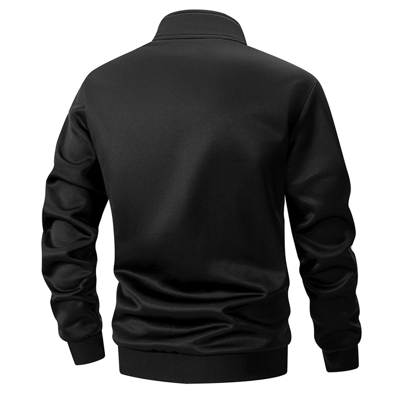Men's Colorblock Patchwork Sporty Jacket with Kanga Pocket Fall Winter Fleece Lined Warm Long Sleeve Zip Up Coat Outwear Tops image 6