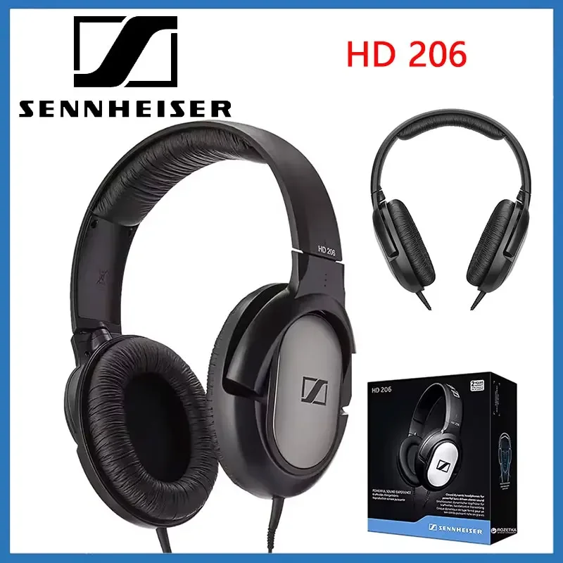 

Оригинальные проводные наушники Sennheiser HD 206 с шумоподавлением, 3,5 мм, накладные, для мониторинга, с объемным стереозвуком и глубокими басами, аудиофильские наушники