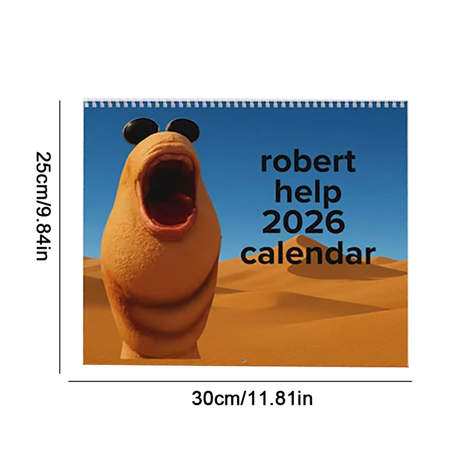 Marcus The Worm 2026 Robert The Worm Hanging Wall Calendar Funny Meme-Inspired Calendar for School Office Schedule