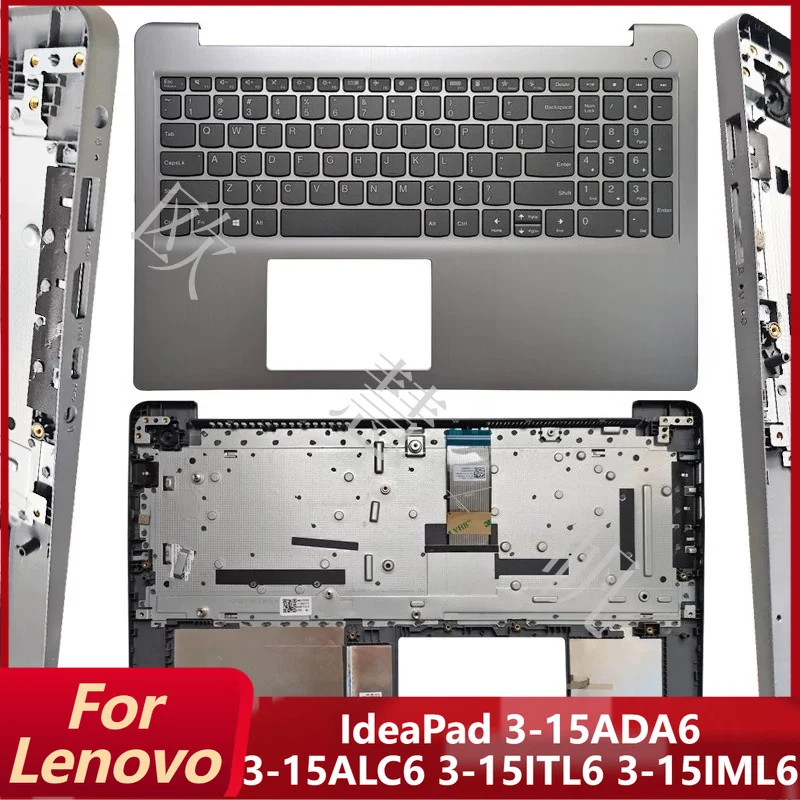 S New Repair Accessories for Lenovo IdeaPad 3-15ADA6 3-15ALC6 3-15ITL6 15IML6 Laptop Palmrest Cover with US/UK/RU/FR/SP Keyboard