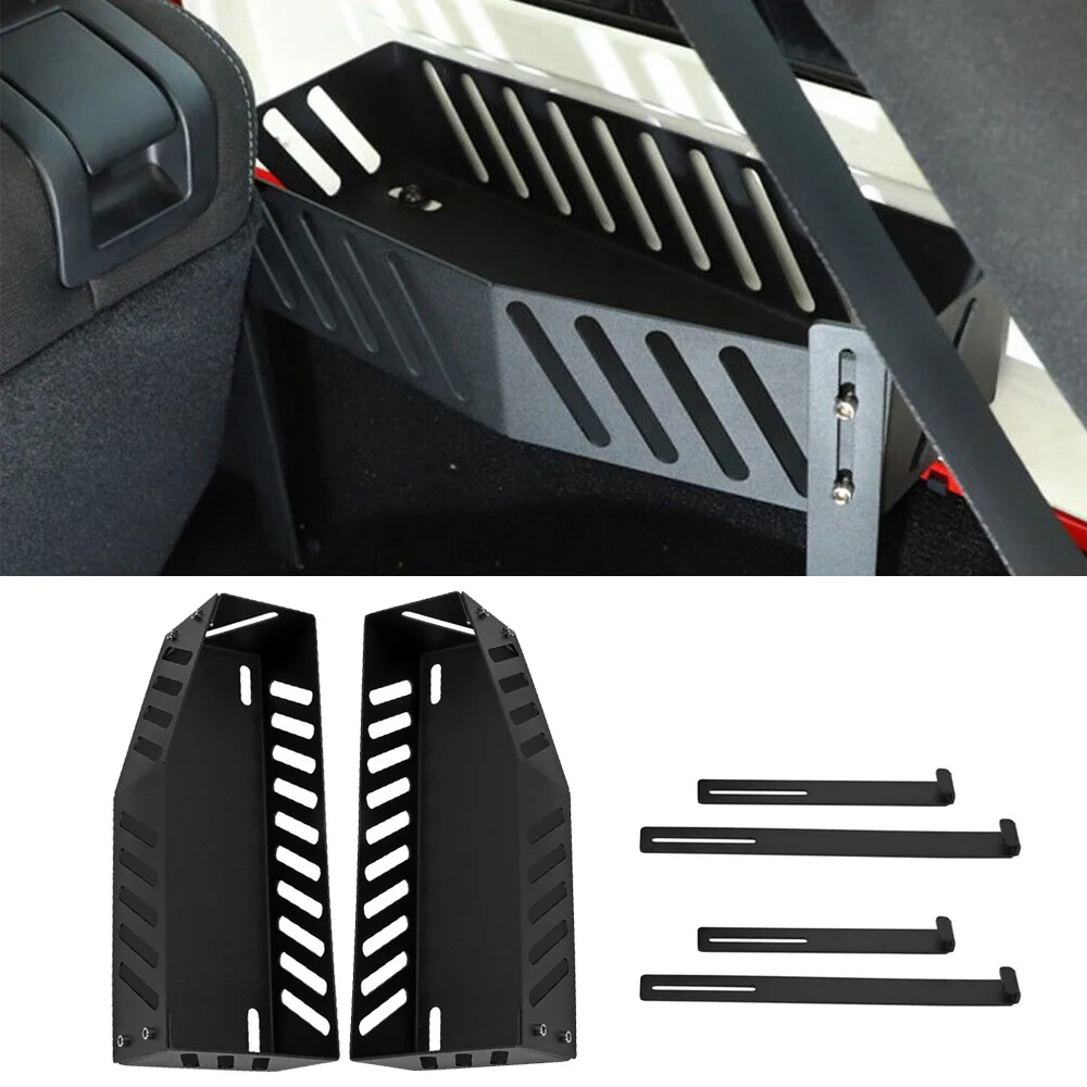 Left+Right Multi-function Storage Box Aluminum Alloy Side Storage Shelf Trunk Organizer For jeep 07-17 Accessories