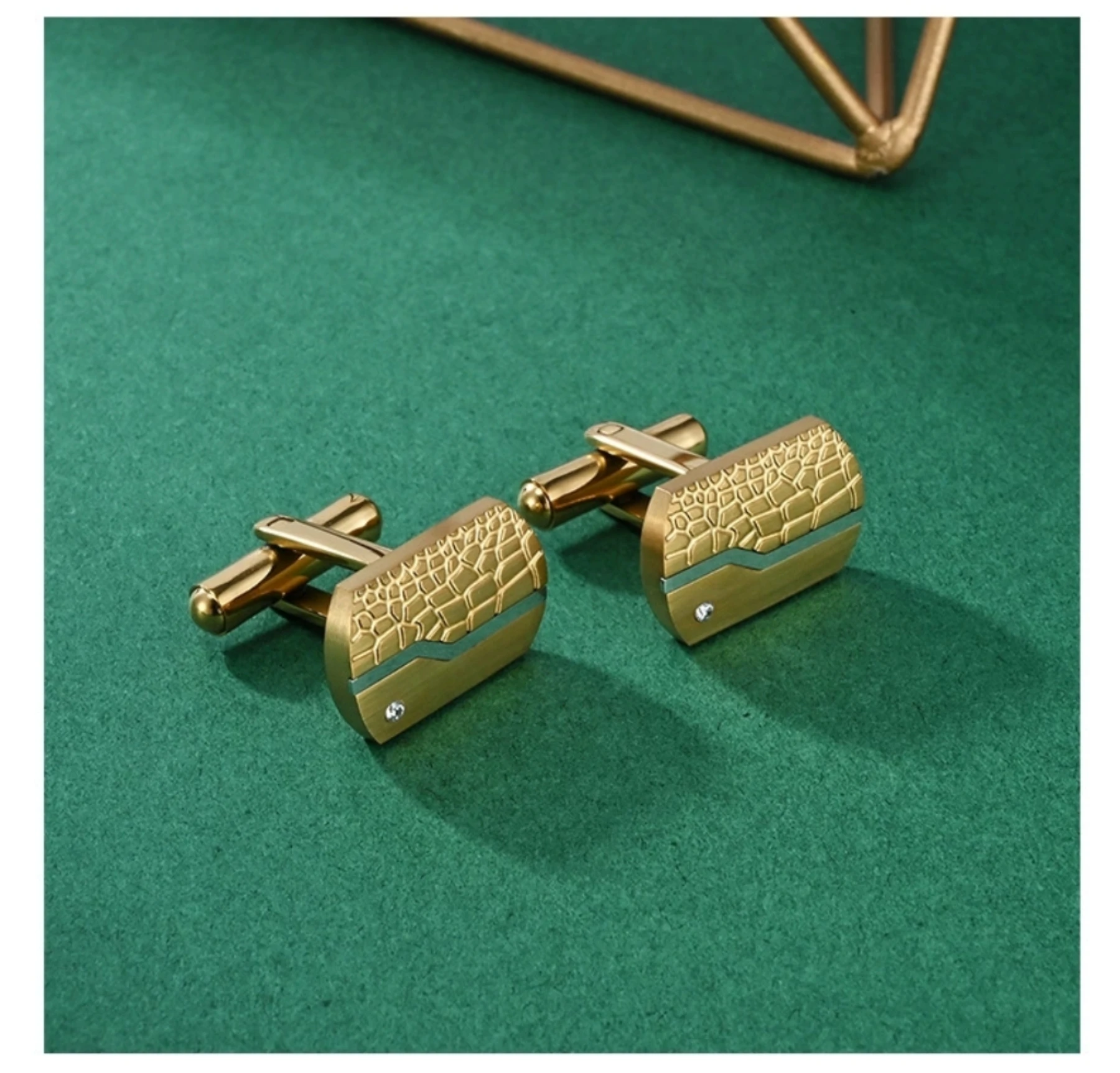 Fashionable Men's Stainless Steel Smooth Sand French Cufflinks High-End Light Luxury French Gentleman High-End Wholesale