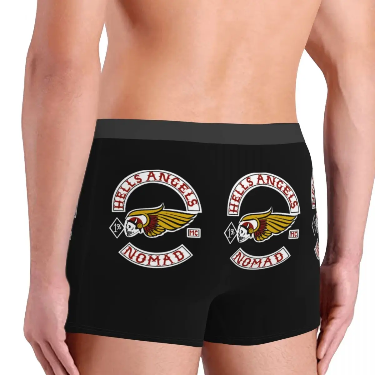 Custom Hells Angels Logo Boxers Shorts Mens Motorcycle Club Briefs Underwear Cool Underpants