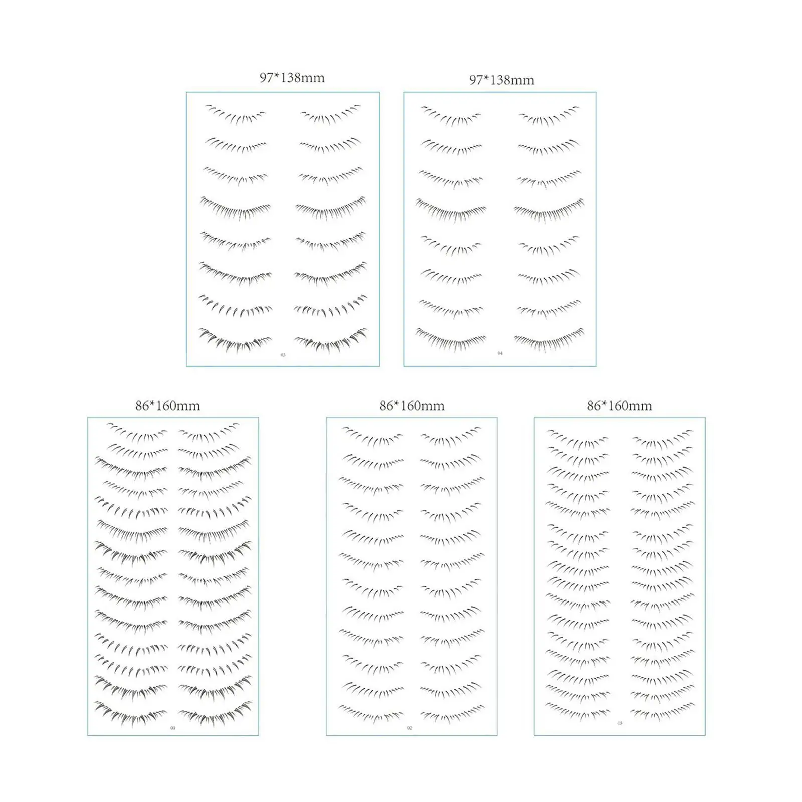 Lower Eyelash Stickers Patch Simulation Eyelash Template, DIY Eyelash Strips Lower Lash False Eyelashes for Dating Travel