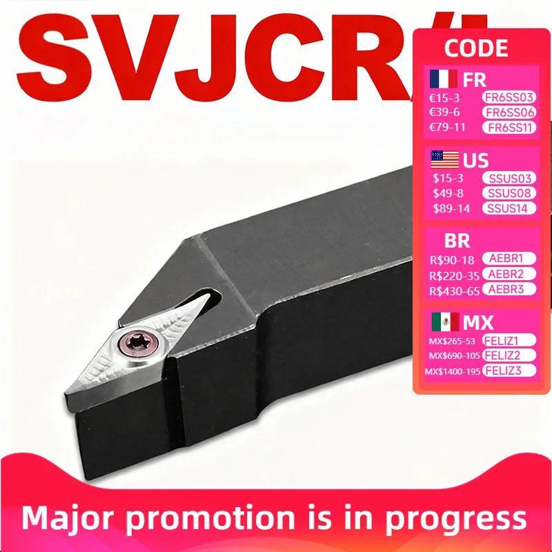 SVJCR1212 SVJCR1616 SVJCR2020 SVJCR2525外部旋削工具svjcr svjcl旋盤旋削ホルダーcncカッターバー