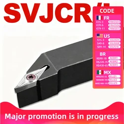 SVJCR1212 SVJCR1616 SVJCR2020 SVJCR2525 utensile per tornitura esterna SVJCR SVJCL supporto per tornio barra di taglio CNC