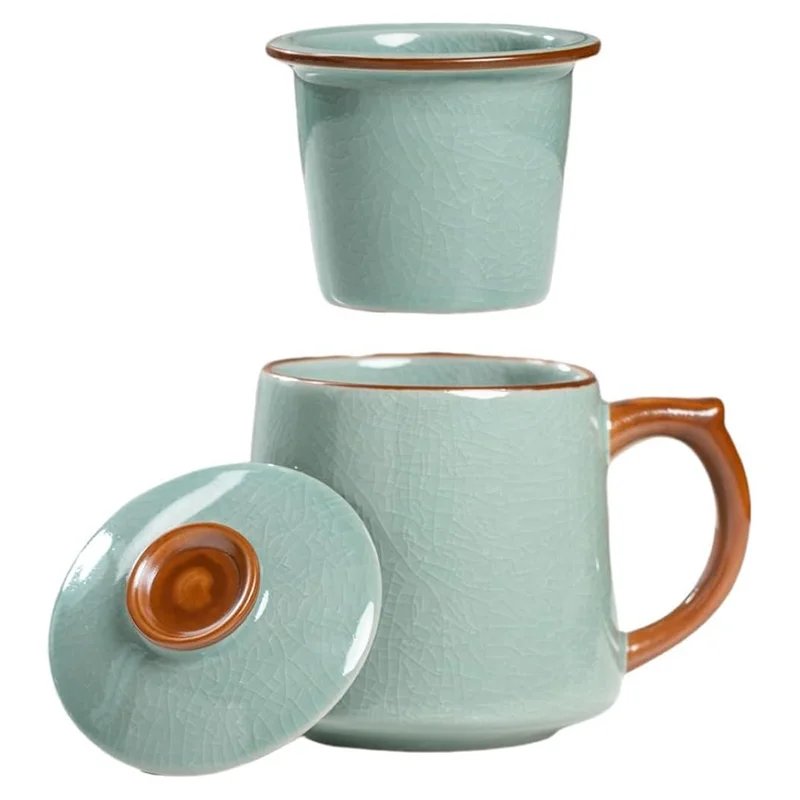 

B08B- Tea Cups,Tea Cup With Infuser And Lid,With Filters Bright And Colorful For Making Tea,Coffee And Other Beverages
