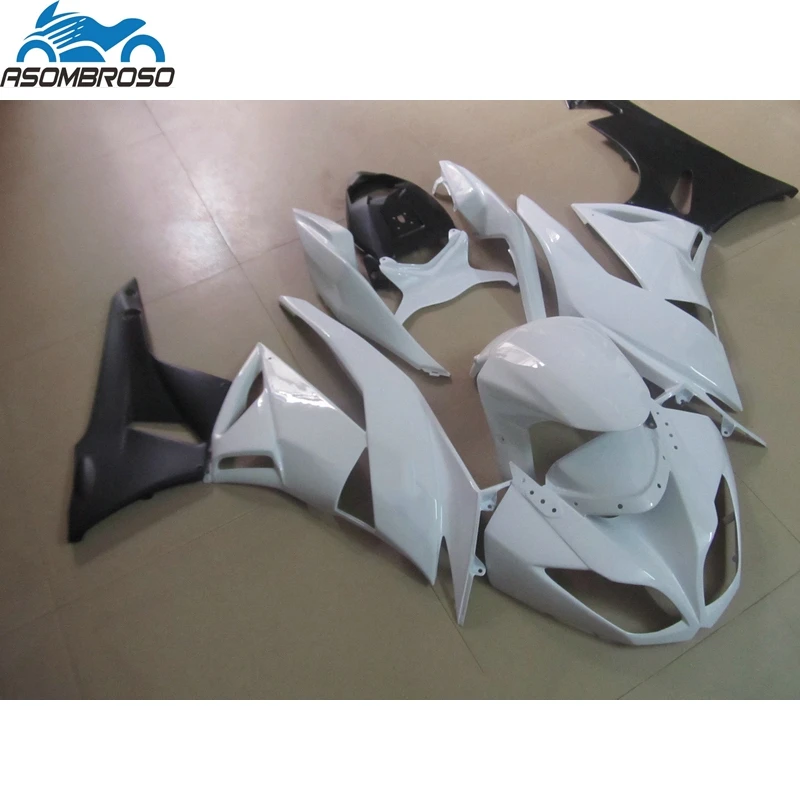 Best Selling Bodyworks for Kawasaki Ninja ZX6R fairing kit 2009 2010 2011 2012 white black fairing set zx6r 09 10 11 12 70